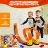 Flexible Race Track Toys for Kids: 15 Ft Rolls Up DIY Racetrack with 4 Cars & 10 Suction Cups - Compatible with Hot Wheels and Diecast 1/64th Cars - Birthday Gifts for Age 3-8 Years Old Boys Girls view 4