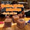 Giant Right Center Left Dice Game Set,Classic Left Right Center Game for Family & Party Fun, with Colorful Chips, Wooden Dice, Storage Bag, Instructions,Cleaning Cloth Easy-to-Learn Wooden Dice Game view 3