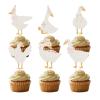 30pcs Silly Goose Cupcake Toppers, Cute Cake Topper Silly Goose Baby Shower Decorations Cupcake Picks Birthday Party Supplies for Boys Girls Cake Decorations view 1