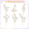 30pcs Silly Goose Cupcake Toppers, Cute Cake Topper Silly Goose Baby Shower Decorations Cupcake Picks Birthday Party Supplies for Boys Girls Cake Decorations view 3