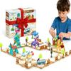 DIY Puzzle Track Car Set for Toddlers Kids, Kids Board Games Learning Toys, Christmas Birthday STEM Educational Logic Kits Toys Gifts for Boys Girls Ages 3+, 125 Pieces