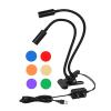 Microscope Accessories Kit Clamp USB Dual Adjustable LED Spot Light Stereo Microscope Digital Camer Microscope Slides(Green) view 4