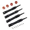 45# Steel Front & Rear CVD Drive Shaft with 12mm Wheel Hex Hubs, Heavy Duty Upgrade Parts for 1/16 Mini Maxx 4WD RC Car (Red) view 1