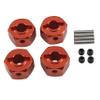 45# Steel Front & Rear CVD Drive Shaft with 12mm Wheel Hex Hubs, Heavy Duty Upgrade Parts for 1/16 Mini Maxx 4WD RC Car (Red) view 2