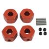 45# Steel Front & Rear CVD Drive Shaft with 12mm Wheel Hex Hubs, Heavy Duty Upgrade Parts for 1/16 Mini Maxx 4WD RC Car (Red) view 3