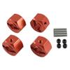 45# Steel Front & Rear CVD Drive Shaft with 12mm Wheel Hex Hubs, Heavy Duty Upgrade Parts for 1/16 Mini Maxx 4WD RC Car (Red) view 4