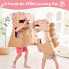 Cardboard Cutting Tool Toys for Kids: 122PCS Safe Cutter Construction Kit | STEM Educational Toys for Family Activities Classroom Learning Gifts for 5 6 7 8 Year Old Boys Girls Toys for Ages 5-7 3-12 view 3