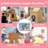 Cardboard Cutting Tool Toys for Kids: 122PCS Safe Cutter Construction Kit | STEM Educational Toys for Family Activities Classroom Learning Gifts for 5 6 7 8 Year Old Boys Girls Toys for Ages 5-7 3-12 view 4