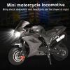 50CC 4-Stroke Kids Dirt Bike, Gas Pocket Motorcycle for Kids & Adults Mini Off-Road Motorcycle Gas Powered Dirt Bike with Front Rear Disc Brakes Load 330 LBS for Outdoor Grey view 2