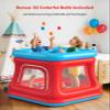 QPAU 3-in-1 Inflatable Bounce House for Toddlers 1-3, Ball Pit & Trampoline, Inflatable Bouncy House with Safety Net, Indoor & Outdoor Bubble Bouncer (Blue & Red) view 3