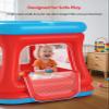 QPAU 3-in-1 Inflatable Bounce House for Toddlers 1-3, Ball Pit & Trampoline, Inflatable Bouncy House with Safety Net, Indoor & Outdoor Bubble Bouncer (Blue & Red) view 4