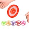 5Pcs Pull Line Flywheel Spinning Tops with Rainbow Light Show, Orbital Flash Display, Colorful Glow Novelty Fidget Spinners view 1