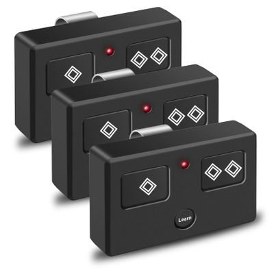 3-Button Remote Transmitter Replace for AXS1 for AXP1, Gate Opener Remote Fit Gate Opener for TSS1XP TDS2XP TSS1 TDS2 LDM2 LDM2K HDP1 HDP2 DD2U LSM1 DS1U, Adjustable Visor Clip 3 Pack