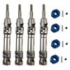 4PCS 1144# Steel CVD Drive Shaft & 12mm Wheel Hex Hub Set for 1/16 Mini Maxx RC Car, Front & Rear Universal Joint Upgrade Parts (Blue) view 2