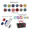 Wotean Battling Set, 12 Spinning Tops, 3 Launchers 1 Grip 3 Middle Rings and 4 Bases, with Storage Box, Kids Toys Birthday Gift Ideal for 6+ Years Old Boys, C-X view 3