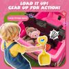 24V 160W Licensed RAM 2500 Ride on Toy for Big Kids, 2 Seater Ride On Car with Remote Controll, Ride on Truck w/4-Wheel Suspension, Truck Bed Storage, Dual-Speed Modes, Soft Start & Stop (Pink) view 3