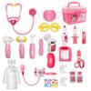 PJG Doctor Kit for Toddlers 3-5, Pretend Doctor Kids Play Set with Costume and Stethoscope Ages 3-6 ,Doctor Kit Toys for 2 3 4 5 6 Year Old Girls Boys Girls for Christmas / Birthday Gift, Pink view 1