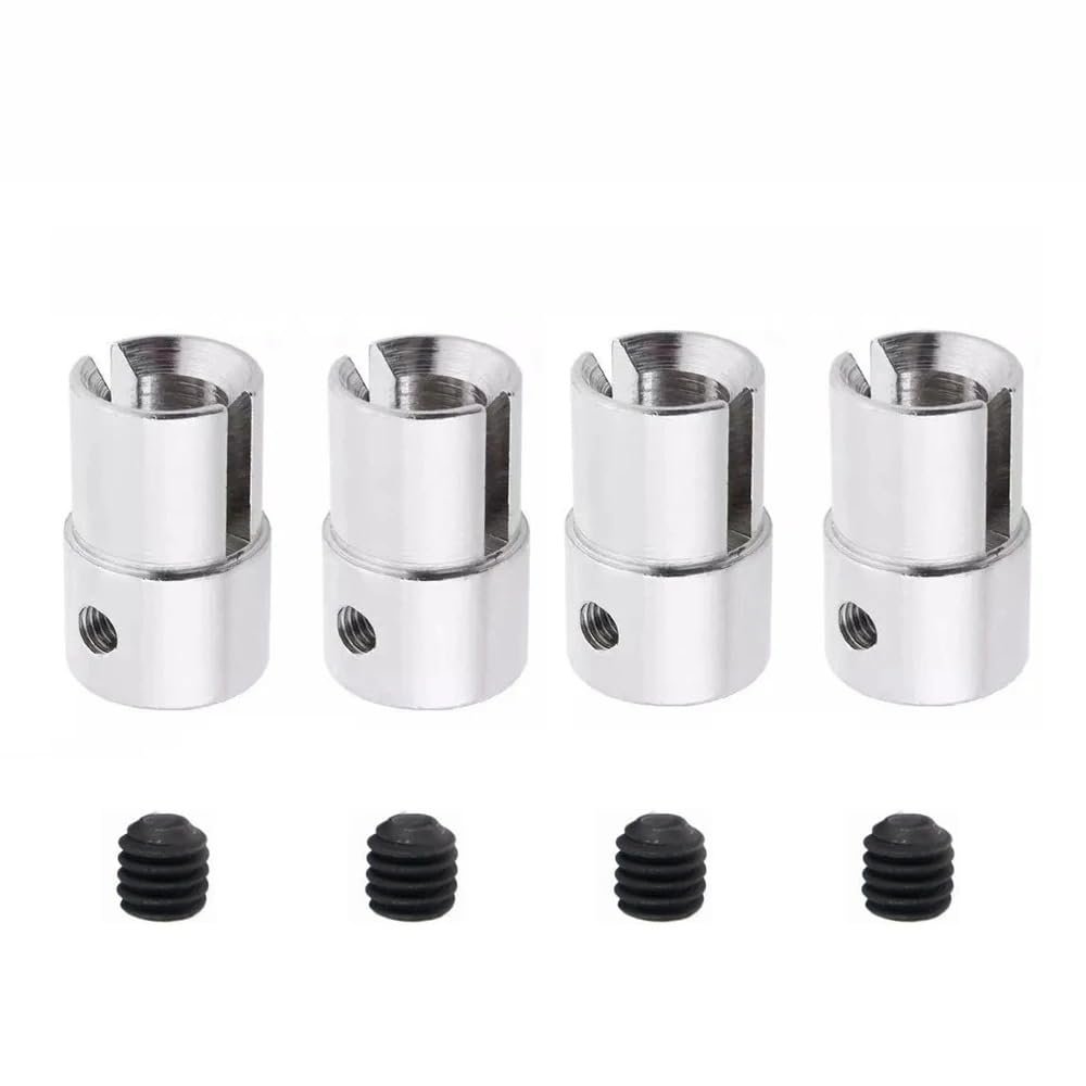 4Pcs Universal Joint Drive Cup B 02016 for 1/10 Redcat Racing Volcano Epx Pro Tsun-ami Nitro Parts Replacement Fit for HSP(Silver 4pcs)