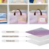 pnyoin Foldable Storage Basket Cube Bins for Organizing Closet Shelves Pantry Baby Clothes Storage Box Gold Purple Pink Marble Print Nursery Bins with Labels Waterproof Gift Baskets 2 Pack view 3
