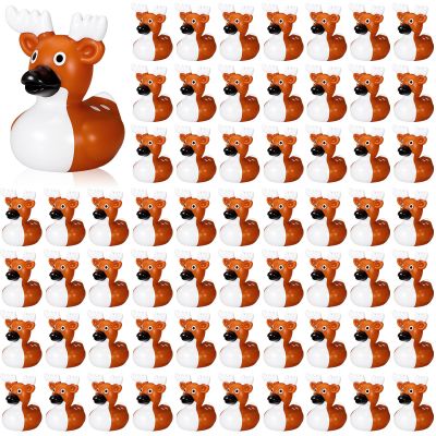 DEEKIN 24 Pcs Whitetail Deer Buck Rubber Duck 2 Inch Rubber Duck Party Favors for Winter Holiday Hunting Party Gifts Home Decorations (Whitetail Deer Buck)