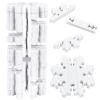 RXLWYUNLAE Christmas Wooden Blocks Stacking Game, Snowflake Collapsible Tower Game for Family Game Nights, Parties & Festive Decor, Suitable for Indoor/Outdoor Play view 1