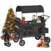 Muhub 4 Seater Wagon Stroller,Foldable Stroller with Safety Belt, Puncture-Proof Tires, All-Terrain Wagon with 360 Swivel Lockable Wheels, Large Storage Bag, Canopy,51.18 * 31.5 * 43.31 in. view 1