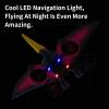 Hylukon Wing Loong Remote Control Airplane, 2.4G Foam Quadcopter with 360 Flips, One Key Takeoff and Landing, LED Lights, Headless Mode, Cool Stunt Glider for Teens Adults (Red 2 Batteries) view 4