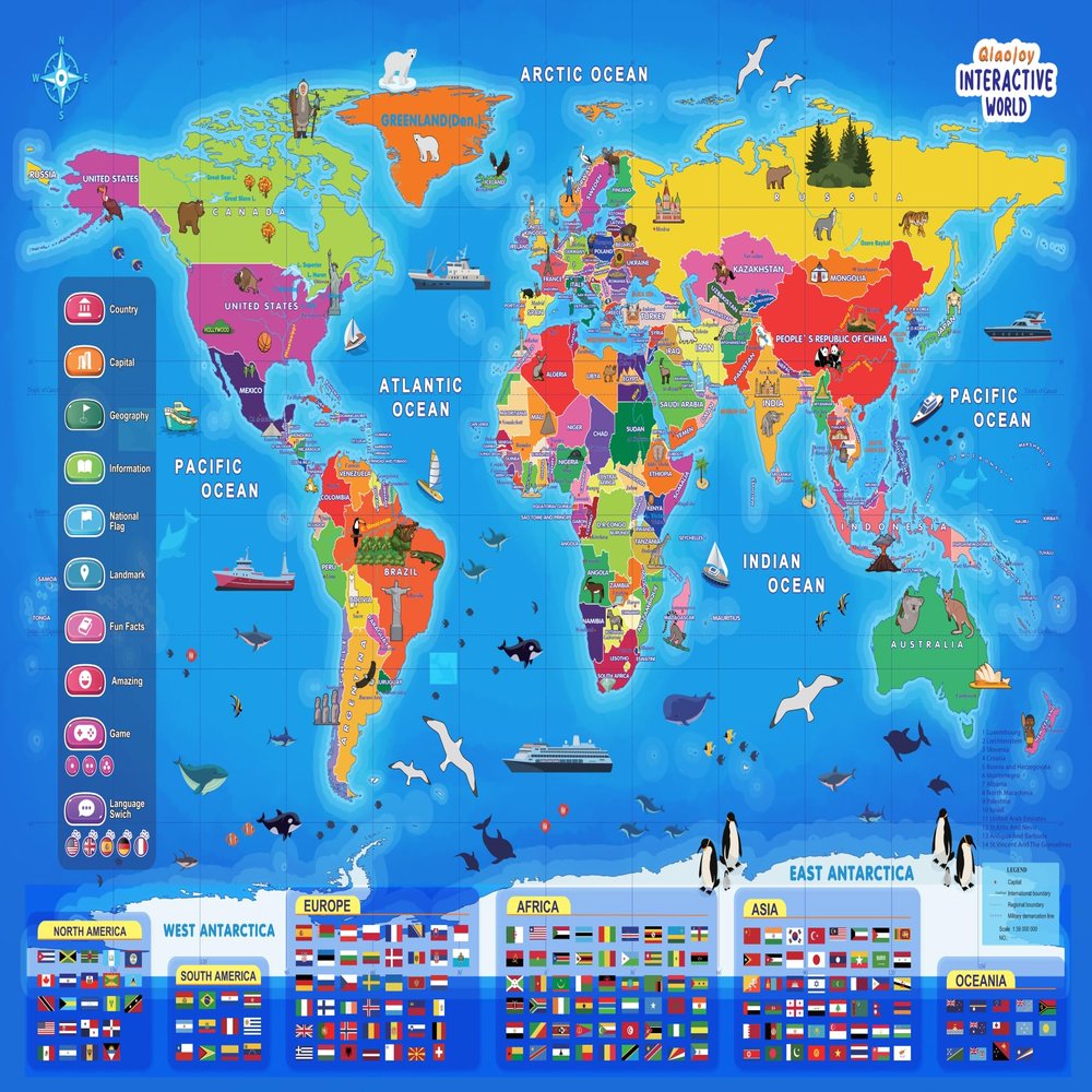 World Map for Kids Learning