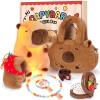 Achwishap Capybara Gifts Box,Light-up Capybara Plush Stuffed Animal for Girls 3-5 6 7 8 9 10 11+ Years,Kids Birthday Capybaras Plush Set with Capybaras Shoulder Bag Keychain Comb Jewelry for Valentine view 1