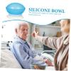 Toddmomy Silicone Suction Cup Bowl for Elderly Disabled Adults Spill Non Slip Dining Bowl with Curved Design Tip Assistive Tableware for Seniors and Handicapped Users view 4