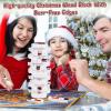 RXLWYUNLAE Christmas Wooden Blocks Stacking Game, Snowman Collapsible Tower Game for Family Game Nights, Parties & Festive Decor, Suitable for Indoor/Outdoor Play view 3