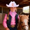 Babelshar Toddler Cowboy Hat & Bandana, Felt Cowboy Hats for 3-8, Western Cowgirl Halloween Costume for Kids, Boy and Girl view 3