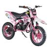50cc Kids Dirt Bike, 2-Stroke Mini Bike Kids Motorcycle Gas Dirt Bike, Gas Powered Motorcycle Off Road with Front Rear Disc Brakes, Max Speed 30KM/H, Birthday Gifts for Children (Pink) view 1