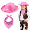 Babelshar Toddler Cowboy Hat & Bandana, Felt Cowboy Hats for 3-8, Western Cowgirl Halloween Costume for Kids, Boy and Girl view 1