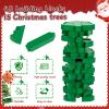 RXLWYUNLAE Christmas Wooden Blocks Stacking Game, Green Tree Collapsible Tower Game for Family Game Nights, Parties & Festive Decor, Suitable for Indoor/Outdoor Play view 2