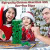 RXLWYUNLAE Christmas Wooden Blocks Stacking Game, Green Tree Collapsible Tower Game for Family Game Nights, Parties & Festive Decor, Suitable for Indoor/Outdoor Play view 3