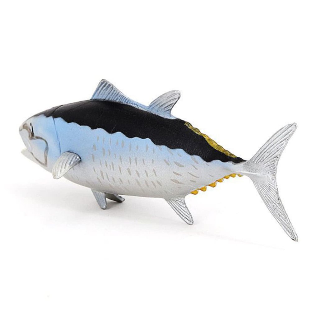 Abaodam Realistic Figurine Fish Sculpture PVC Model Ocean Animal Educational Fish Ornament for Party Favors and Home Garden Decoration Small Tuna Simulation Statue