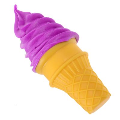 BRIGHTFUFU Lifelike Plastic Ice Cream Model Cone Realistic Artificial Display Prop for Photography Shop Educational Use PVC Material Purple Color