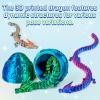 3Dgenius 3.94inch 3D Printed Dragons Egg Large Dragon Egg with 3 Dragons Inside 3D Printed Toys Dragon Toys for Kid & Adults, Easter Christmas & Home Decor view 3