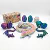 3D Printed Dragon Egg Set of 3  12 Inch Articulated Dragons with Eggs, Fantasy Collectible Toy & Home Decor Gift for Kids Ages 3+ and Collectors, Perfect for Easter, Birthday & Christmas view 1