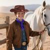 Babelshar Toddler Cowboy Hat & Bandana, Felt Cowboy Hats for 3-8, Western Cowgirl Halloween Costume for Kids, Boy and Girl view 4