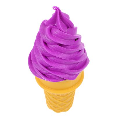 FRCOLOR Realistic Plastic Ice Cream Cone Model PVC Fake Ice Cream Display Prop for Food Trade Bakery Party Photography Decoration Purple
