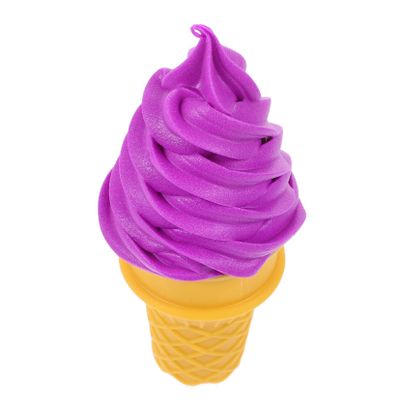 BESPORTBLE Lifelike Fake Ice Cream Cone Model Plastic Display Prop for Food Photography and Bakery Party Decor PVC Material Educational with Bright Color Purple