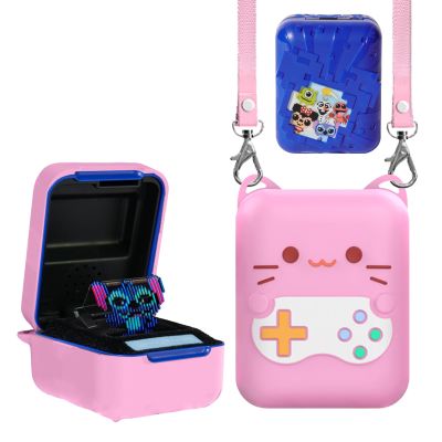for Bitzee Disney Interactive Toy Digital Pet Silicone Case with Lanyard,Full Protective Case Cover with Bitzee Disney Virtual Electronic Pets-Pink
