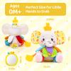 Baby Toys 3-6 Months, Musical Stuffed Elephant Toddler Toy for Newborn Infant 3 6 9 12 Months, Tummy Time Toys Montessori Sensory Toys 0-6 6-12 Months, Crinkle Paper, Mirror Soothing Music Shower Gift view 2