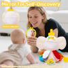 Baby Toys 3-6 Months, Musical Stuffed Elephant Toddler Toy for Newborn Infant 3 6 9 12 Months, Tummy Time Toys Montessori Sensory Toys 0-6 6-12 Months, Crinkle Paper, Mirror Soothing Music Shower Gift view 4