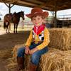 Babelshar Toddler Cowboy Hat & Bandana, Felt Cowboy Hats for 3-8, Western Cowgirl Halloween Costume for Kids, Boy and Girl view 3