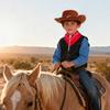 Babelshar Toddler Cowboy Hat & Bandana, Felt Cowboy Hats for 3-8, Western Cowgirl Halloween Costume for Kids, Boy and Girl view 4