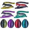 3Dgenius 4Pcs 3D Printed Dragon Eggs 2.76inch Dragon Eggs with 9.84inch Dragons Inside 3D Printed Toys Dragon Toys for Kid & Adults, Easter Home Decor, 4Pack3 view 1