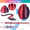 3Dgenius 4Pcs 3D Printed Dragon Eggs 2.76inch Dragon Eggs with 9.84inch Dragons Inside 3D Printed Toys Dragon Toys for Kid & Adults, Easter Home Decor, 4Pack3 view 2